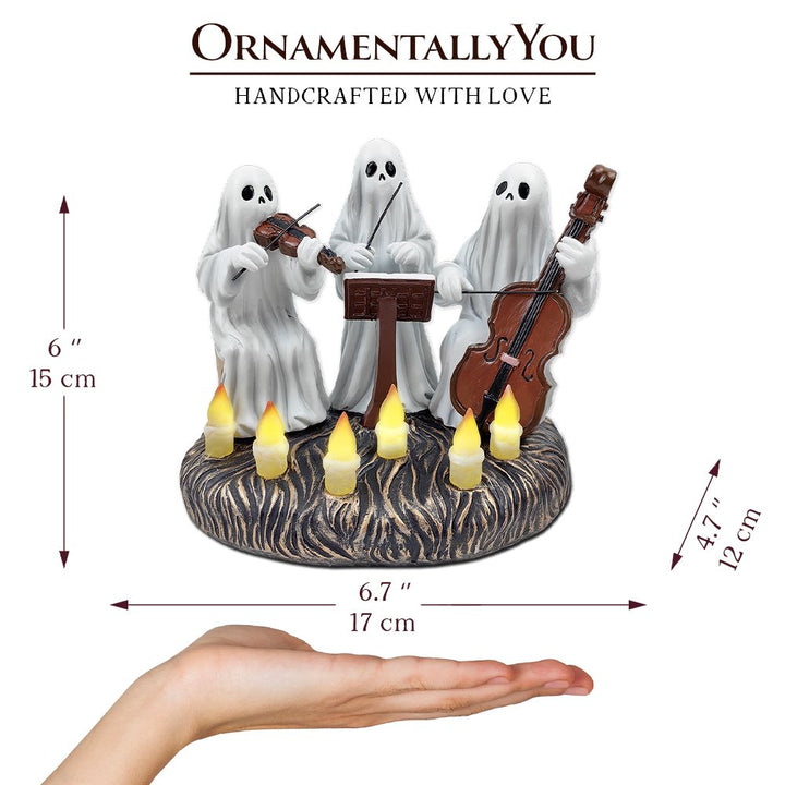 (Pre-Order) Ghostly Ensemble Trio Lighted Spooky Home Figurine, 5.5" LED Haunted Halloween Ghost Statue Resin Statues OrnamentallyYou