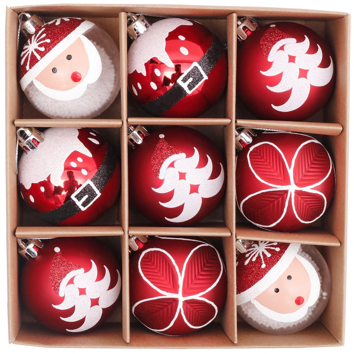 Santa Claus Inspired 9 Piece Round Ornament Christmas Bundle Ornament Bundle OrnamentallyYou