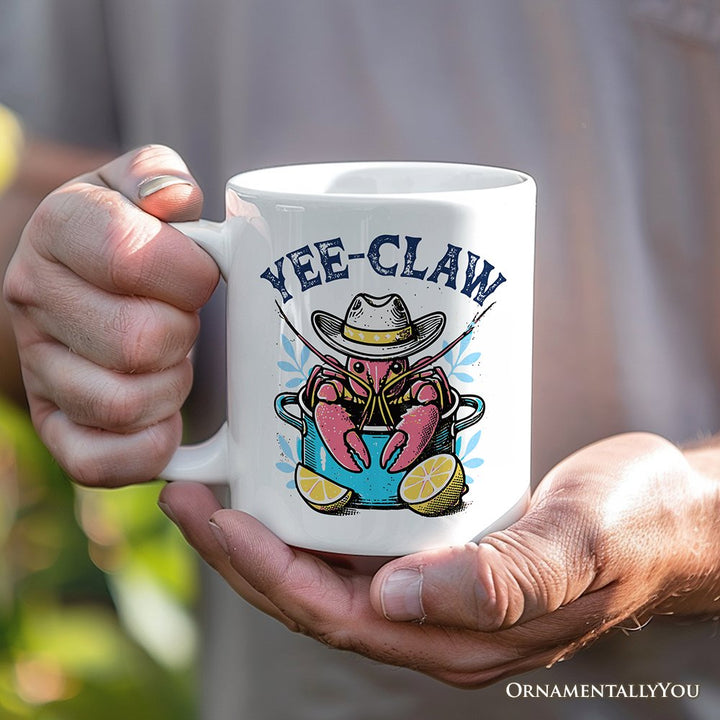 Crawfish Yee-Claw Western Cowboy Personalized Mug, Summer Boil Season Gift with Custom Name for Fisherman Personalized Ceramic Mug OrnamentallyYou