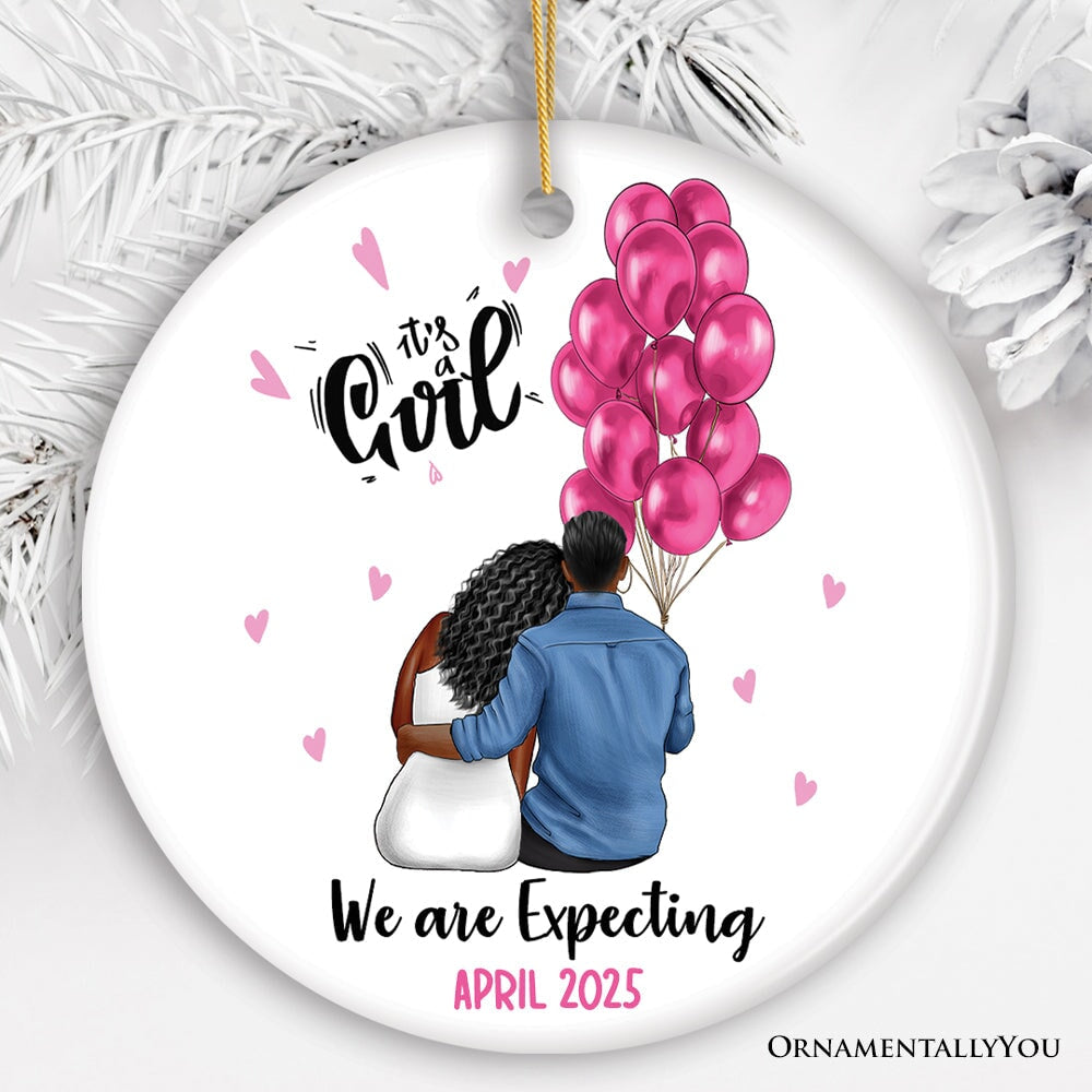 Baby Announcement For Boy or Girl Customized Ornament, Gender Reveal Keepsake Ceramic Ornament OrnamentallyYou