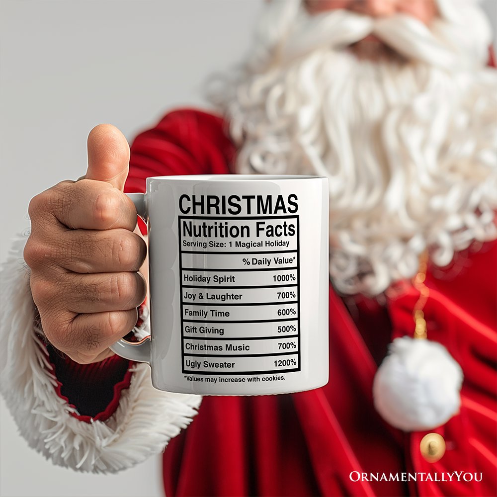 Fully Custom Template Nutrition Facts Personalized Mug, Funny Gift With Custom Names and Facts Personalized Ceramic Mug OrnamentallyYou