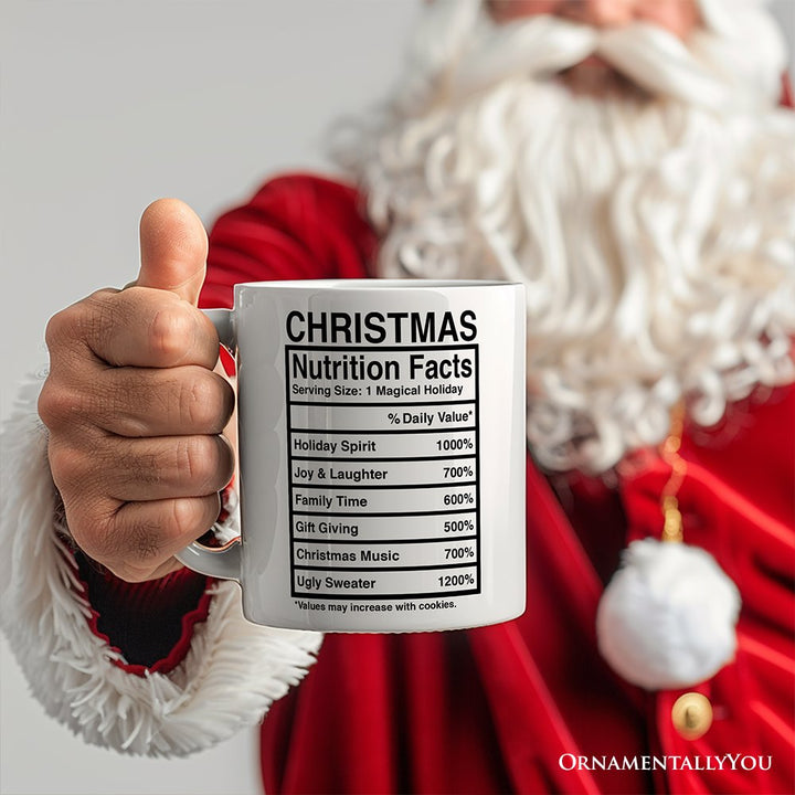 Fully Custom Template Nutrition Facts Personalized Mug, Funny Gift With Custom Names and Facts Personalized Ceramic Mug OrnamentallyYou