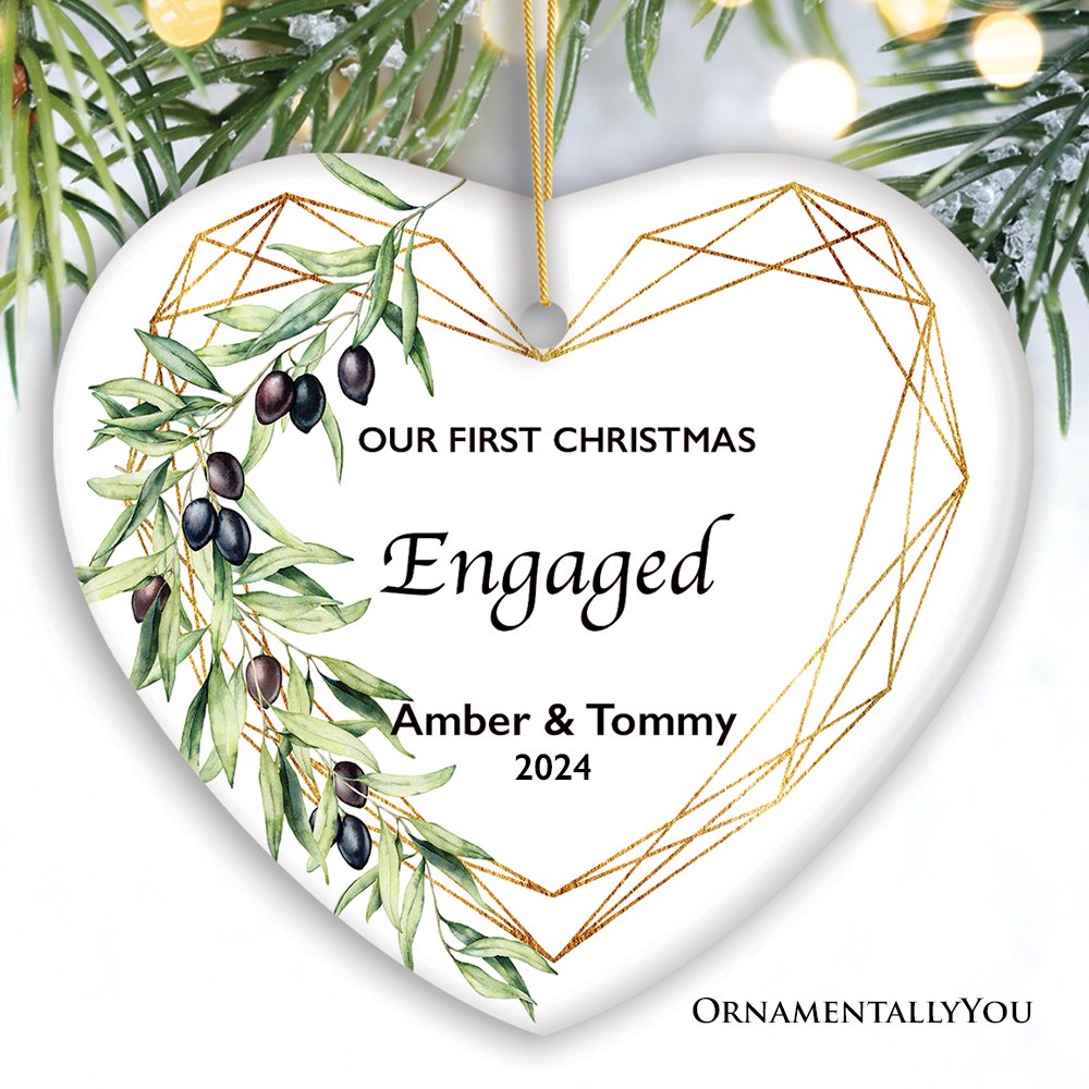 Our first deals christmas engaged ornament