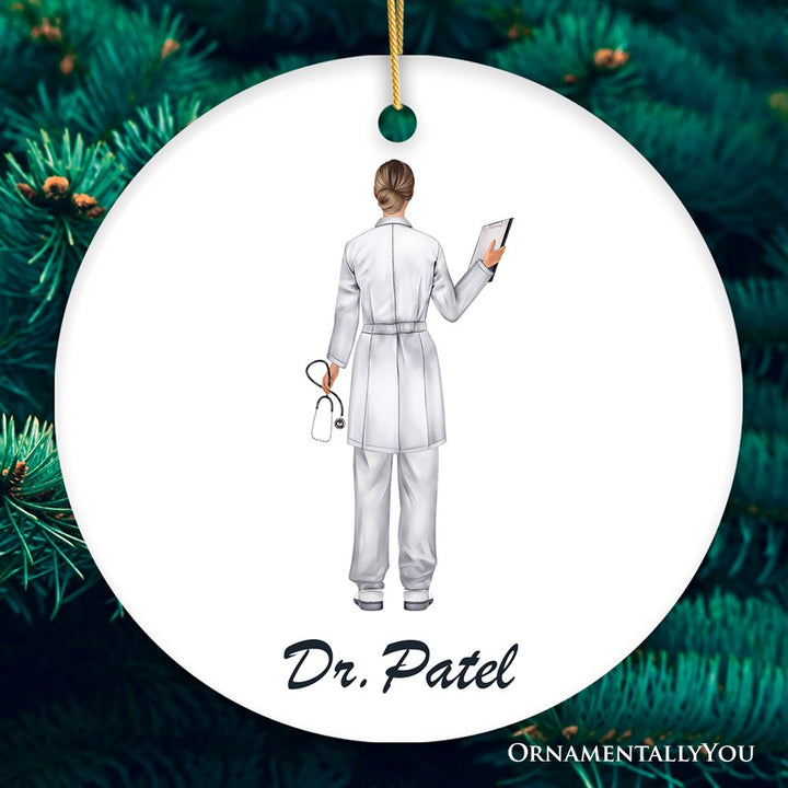 Personalized Doctor Ornament Ceramic Ornament OrnamentallyYou Circle