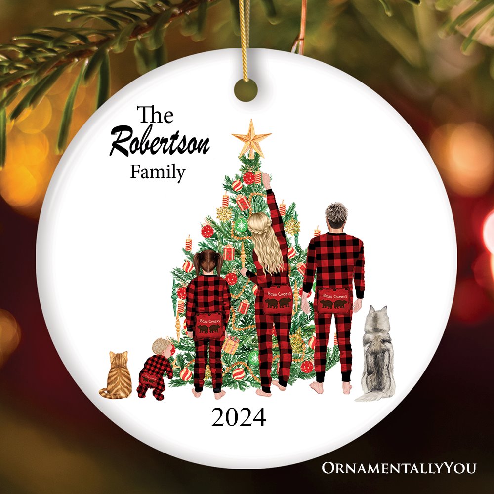 Personalized family on sale christmas ornaments