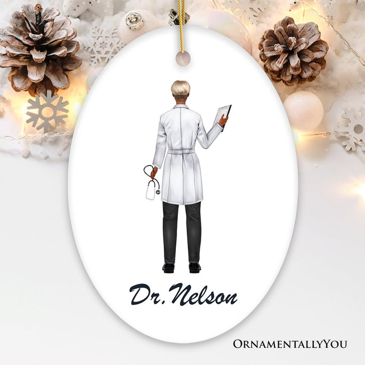 Personalized Doctor Ornament Ceramic Ornament OrnamentallyYou Oval