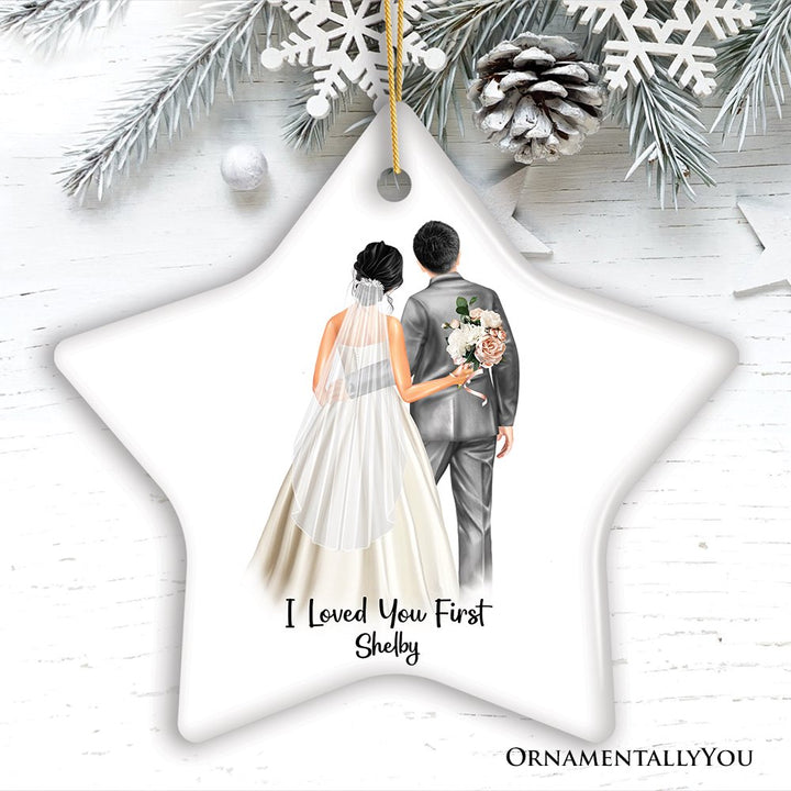 Father and Daughter Wedding Bride Personalized Gift Ornament Ceramic Ornament OrnamentallyYou Star