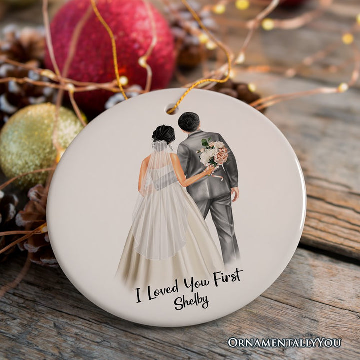 Father and Daughter Wedding Bride Personalized Gift Ornament Ceramic Ornament OrnamentallyYou