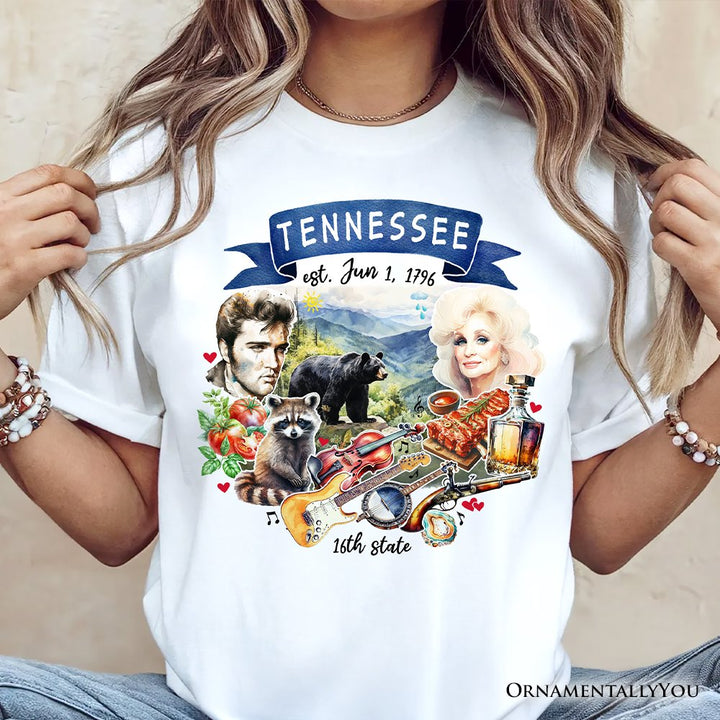 Artistic Tennessee State Themes and Landmarks T-Shirt, Tee for History and Travel Lovers T-Shirts OrnamentallyYou