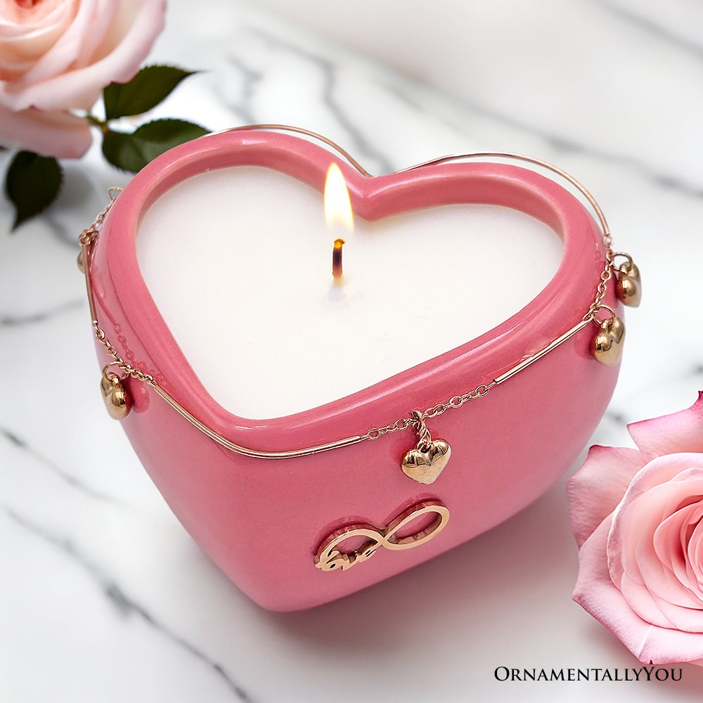 Heart Shaped Eternal Love Candle, Gift with Pendant for Her Candles OrnamentallyYou