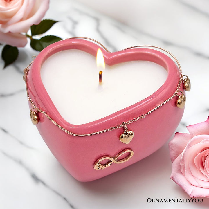 Heart Shaped Eternal Love Candle, Gift with Pendant for Her Candles OrnamentallyYou