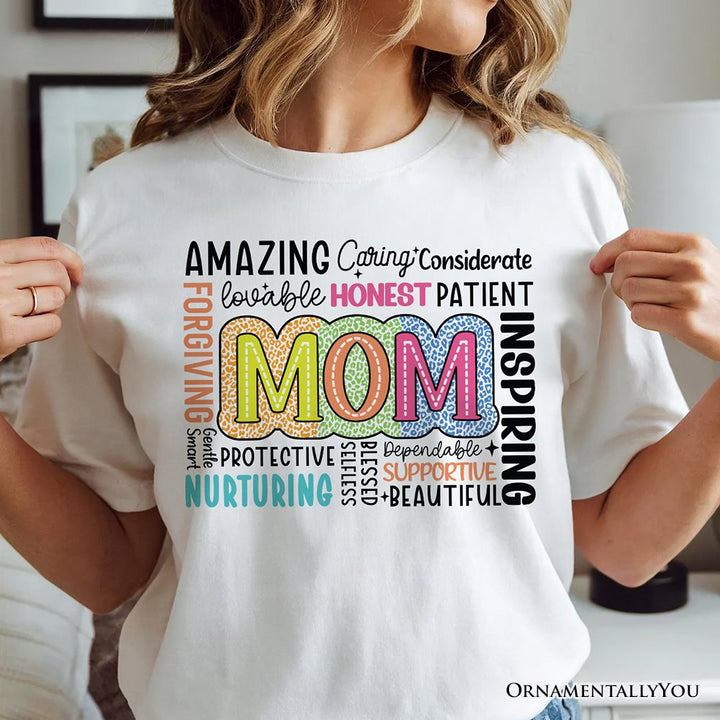 Inspirational Mom Life T-Shirt, White Stylish Casual Women's Tee T-Shirts OrnamentallyYou