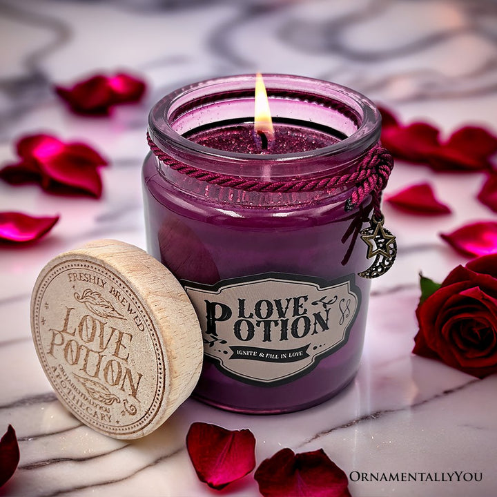 Love Potion Romantic Candle, Valentine Decor Candles OrnamentallyYou