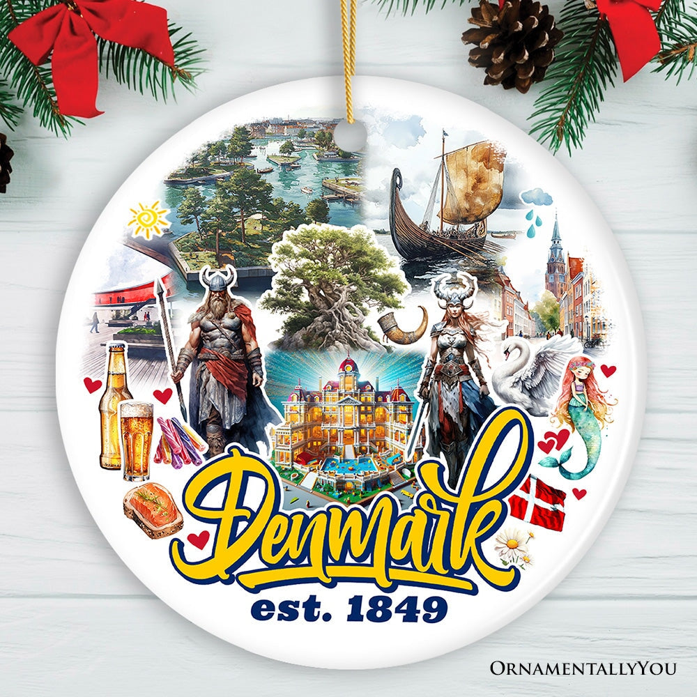 Majestic Denmark Landmarks Ornament Scandinavian Gift| OrnamentallyYou