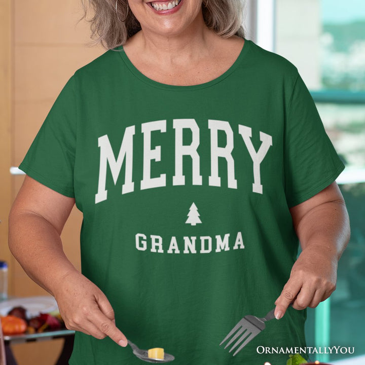 Merry Grandma Retro Christmas T-Shirt, Matching Family Holiday Tee T-Shirts OrnamentallyYou