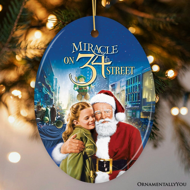 Miracle on 34th Street Christmas Ornament, Nostalgic Classic Movie Gift and Tree Decor Ceramic Ornament OrnamentallyYou
