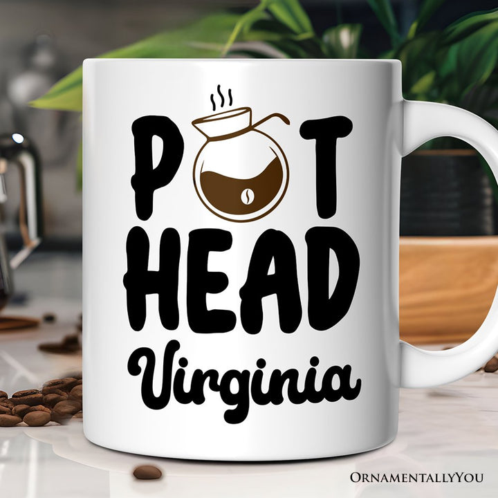 Pot Head Personalized Mug, Funny Coffee Lover Gift With Custom Name Personalized Ceramic Mug OrnamentallyYou 12oz Mug Customized