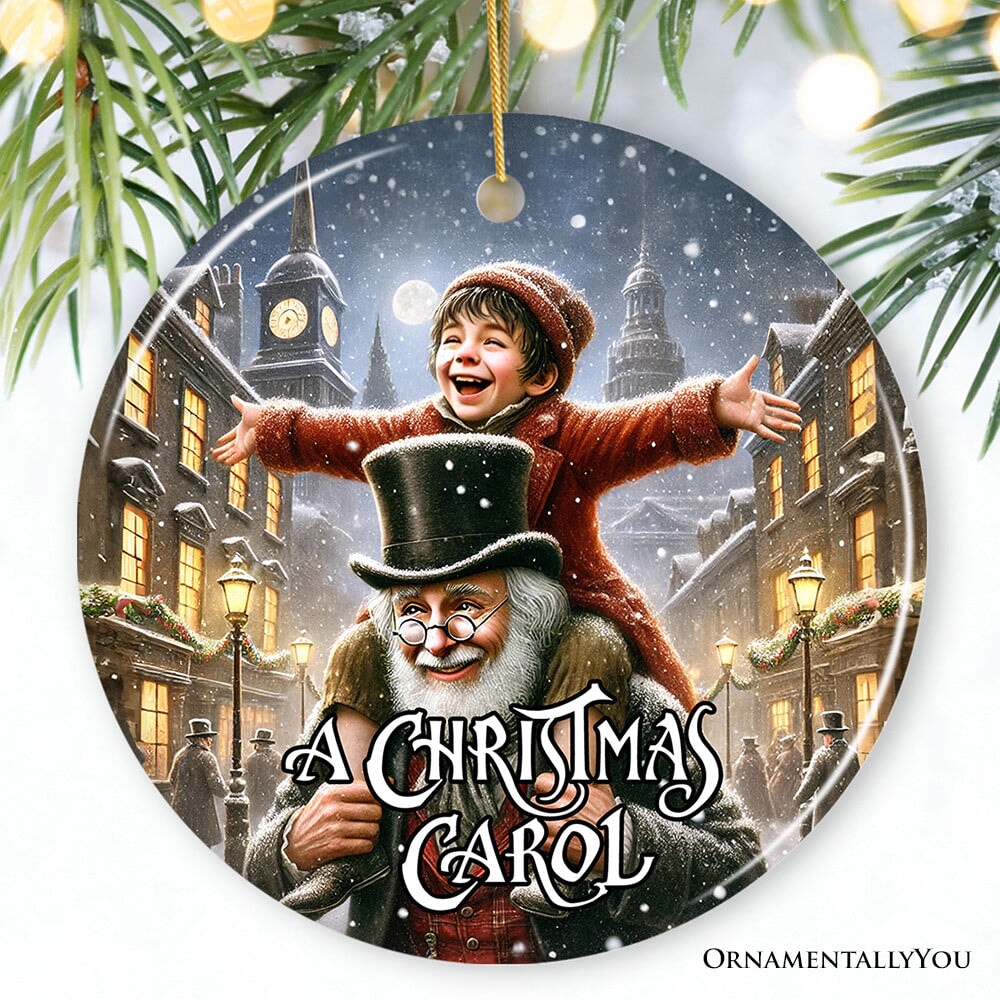 Scrooge and Tiny Tim, A Christmas Carol Ornament OrnamentallyYou