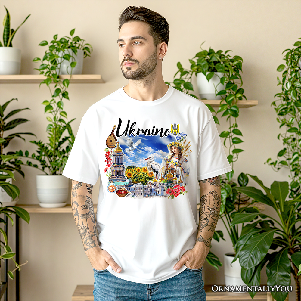 Artistic Ukraine Vintage T-Shirt, Traditional Tee and Souvenir