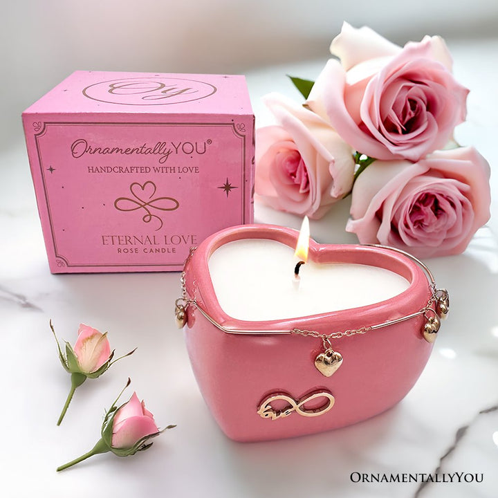 Heart Shaped Eternal Love Candle, Gift with Pendant for Her Candles OrnamentallyYou