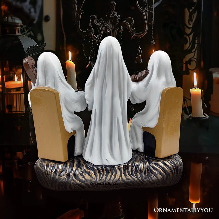 (Pre-Order) Ghostly Ensemble Trio Lighted Spooky Home Figurine, 5.5" LED Haunted Halloween Ghost Statue Resin Statues OrnamentallyYou
