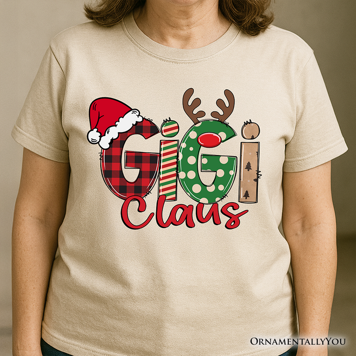 Gigi Claus Retro Christmas T-Shirt, Matching Family Holiday Tee