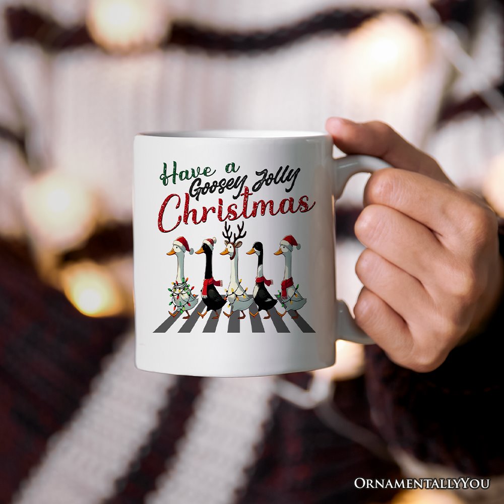 Goosey Jolly Christmas Personalized Mug, Funny Farm Lover Gift with Custom Name Personalized Ceramic Mug OrnamentallyYou 12oz Mug Non-Custom