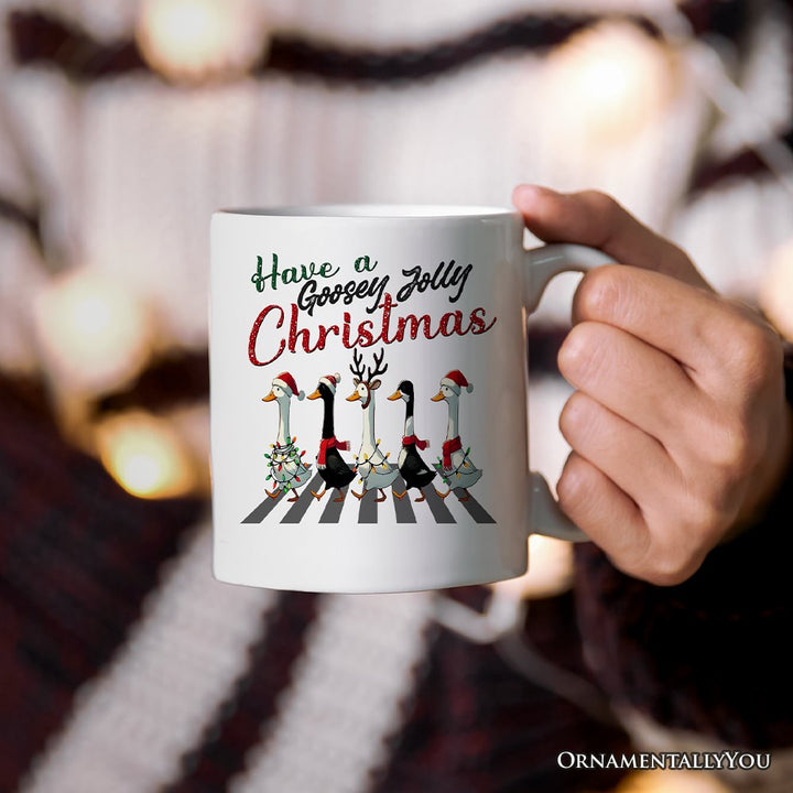 Goosey Jolly Christmas Personalized Mug, Funny Farm Lover Gift with Custom Name Personalized Ceramic Mug OrnamentallyYou 12oz Mug Non-Custom