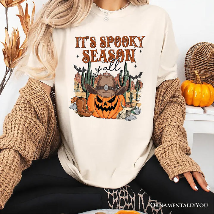 It's Spooky Season Y'all T-Shirt, Funny Western Halloween Tee for Pumpkin Cowboys T-Shirts OrnamentallyYou