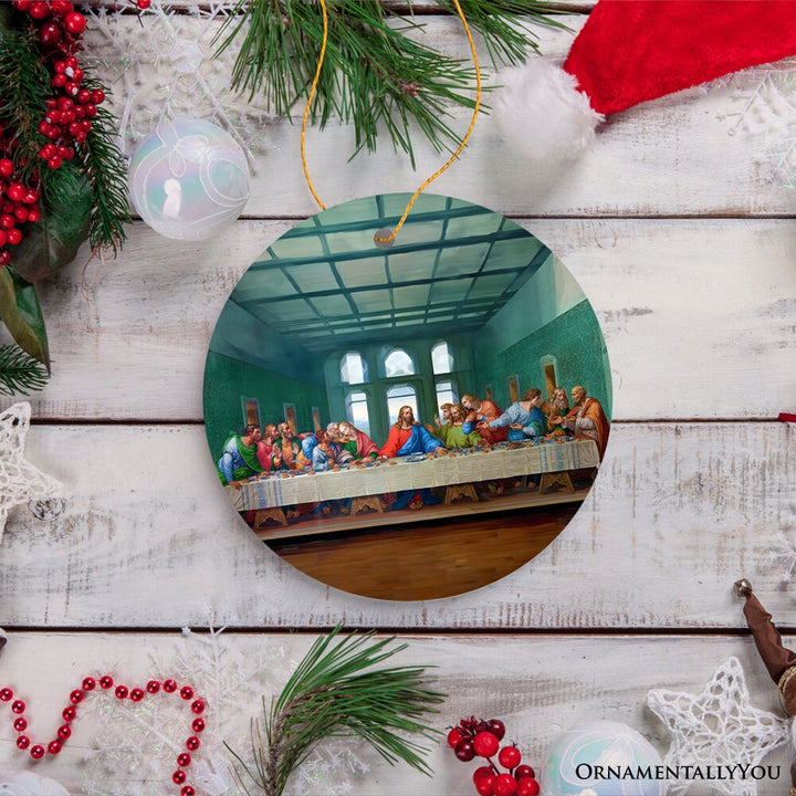 Leonardo da Vinci The Last Supper Ceramic Ornament, Famous Painting Christmas Decoration Souvenir Ceramic Ornament OrnamentallyYou