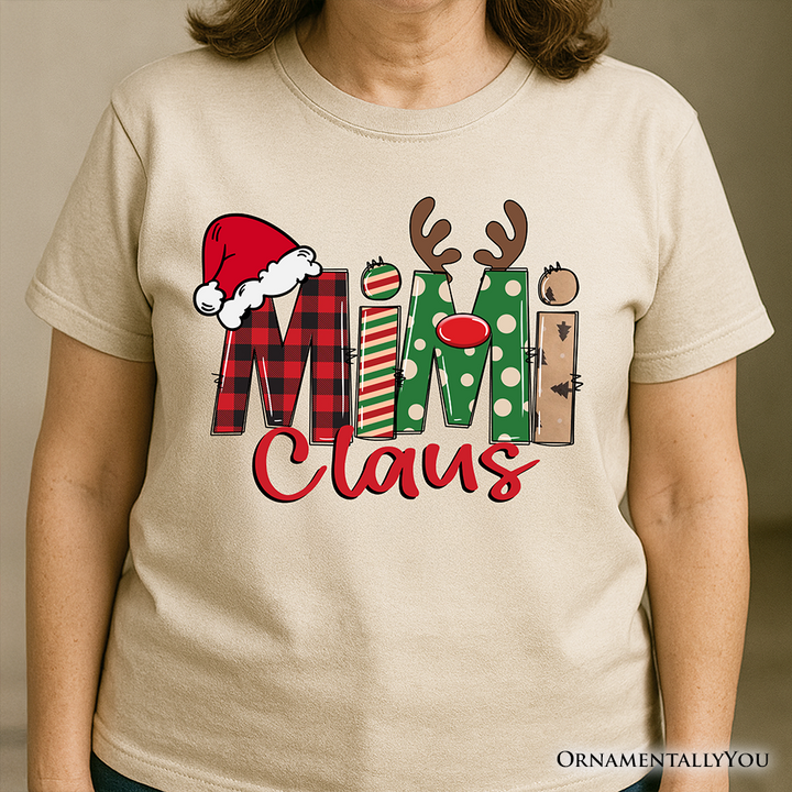 Mimi Claus Retro Christmas T-Shirt, Matching Family Holiday Tee