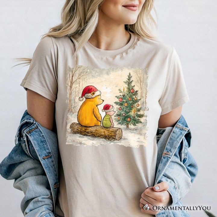 Pooh Bear Christmas With Friends T-Shirt, Cozy Heartwarming Holiday Tee T-Shirts OrnamentallyYou