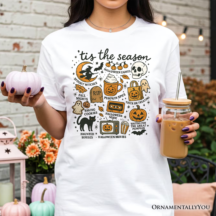 Tis the Season Retro Spooky Halloween T-Shirt, Autumn Vibes Essentials Tee