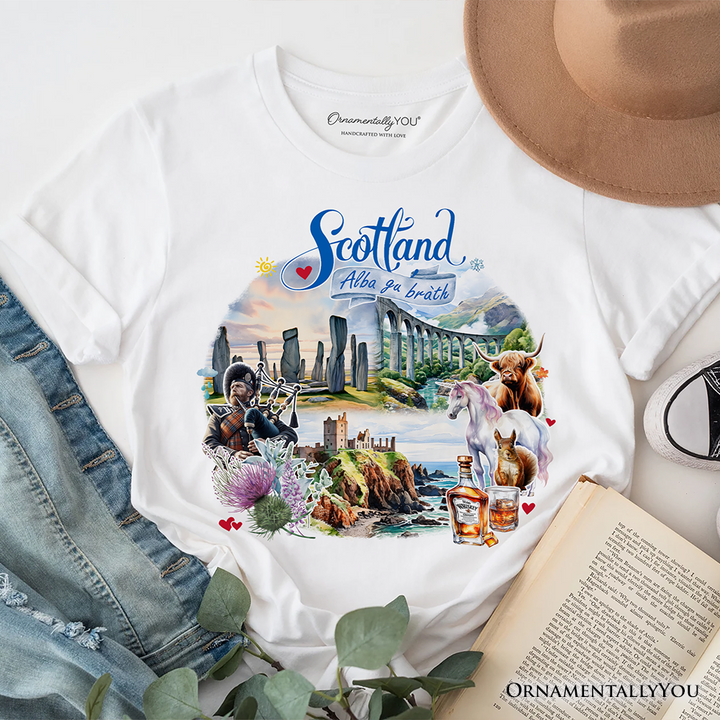 Enchanting Scotland Christmas T-Shirt, Celtic Culture and Heritage Edinburgh Tee and Souvenir