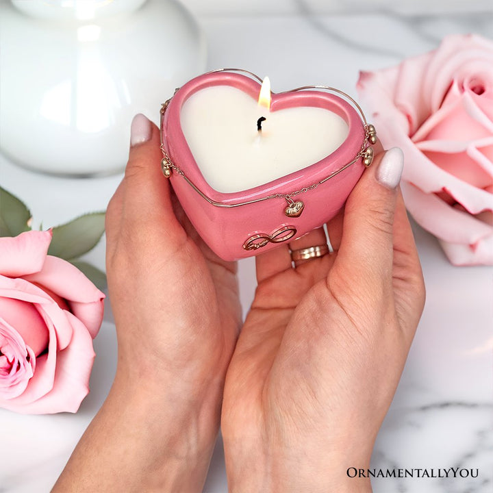 Heart Shaped Eternal Love Candle, Gift with Pendant for Her Candles OrnamentallyYou