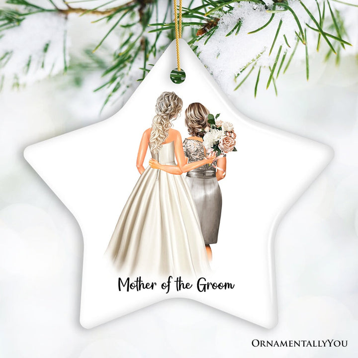 Mother and Daughter Wedding Bride Personalized Gift Ornament Ceramic Ornament OrnamentallyYou Star