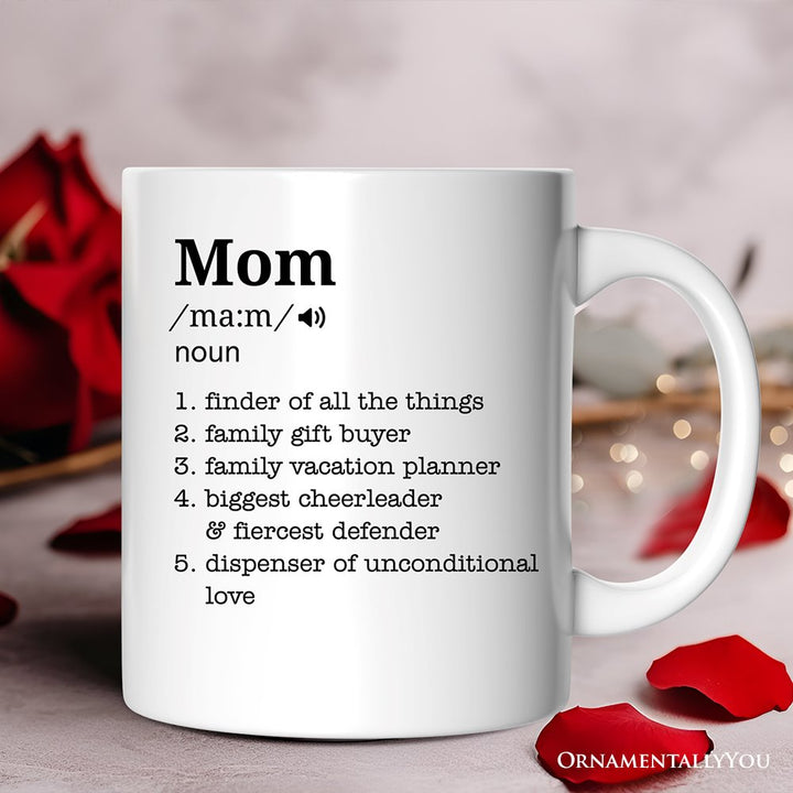 Personalized Mom Definition Mug, Funny Mothers Day Gift with Custom Name Personalized Ceramic Mug OrnamentallyYou 12oz Mug Non-Custom