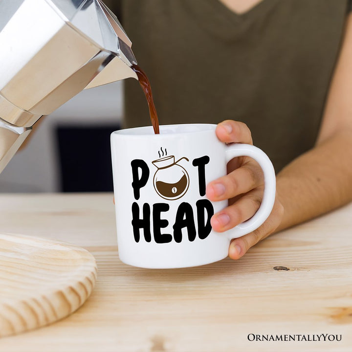 Pot Head Personalized Mug, Funny Coffee Lover Gift With Custom Name Personalized Ceramic Mug OrnamentallyYou