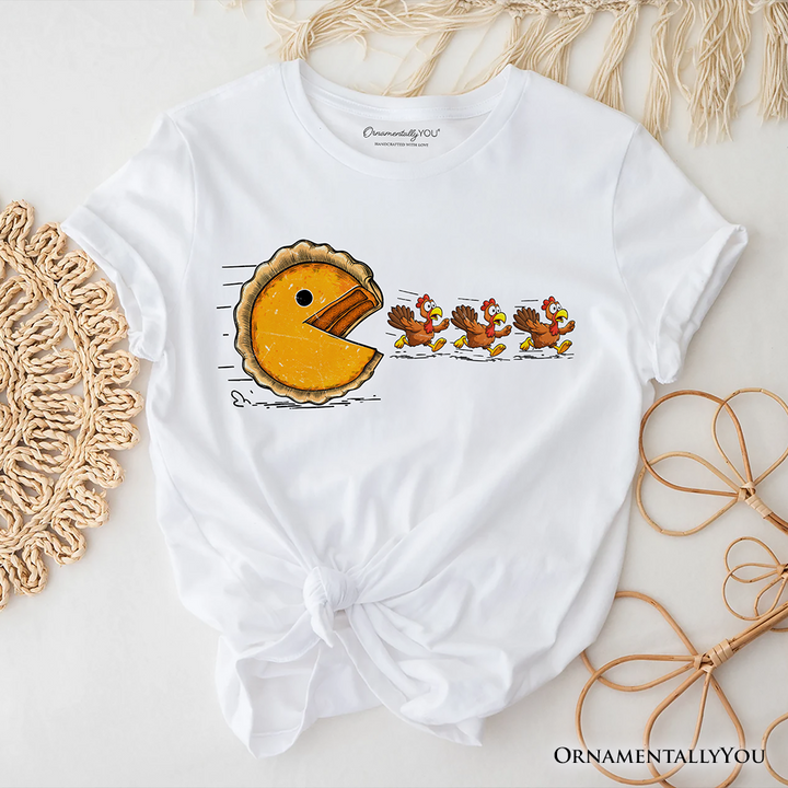 Pumpkin Pie Chasing Turkeys Funny T-Shirt, Retro Thanksgiving Fall Vibes Tee