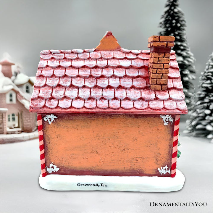 (Pre-Order) Sparkling Pink Winter Magic LED Gingerbread Home Figurine, 7" Lighted Christmas Decoration Decor Resin Statues OrnamentallyYou