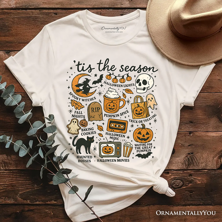 Tis the Season Retro Spooky Halloween T-Shirt, Autumn Vibes Essentials Tee