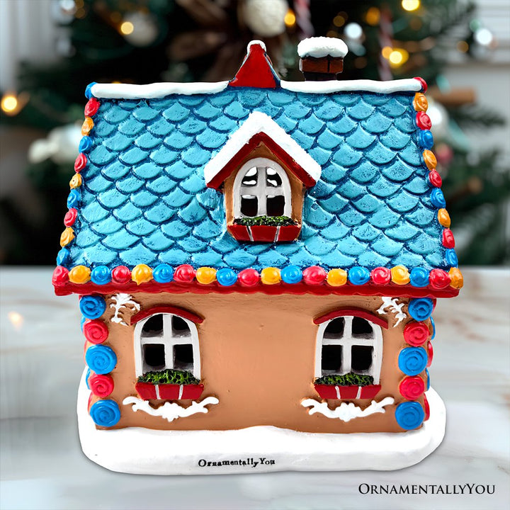 (Pre-Order) Whimsically Sweet Gingerbread Home Lighted Christmas Decoration, 7" LED Table Figurine Holiday Decor Resin Statues OrnamentallyYou