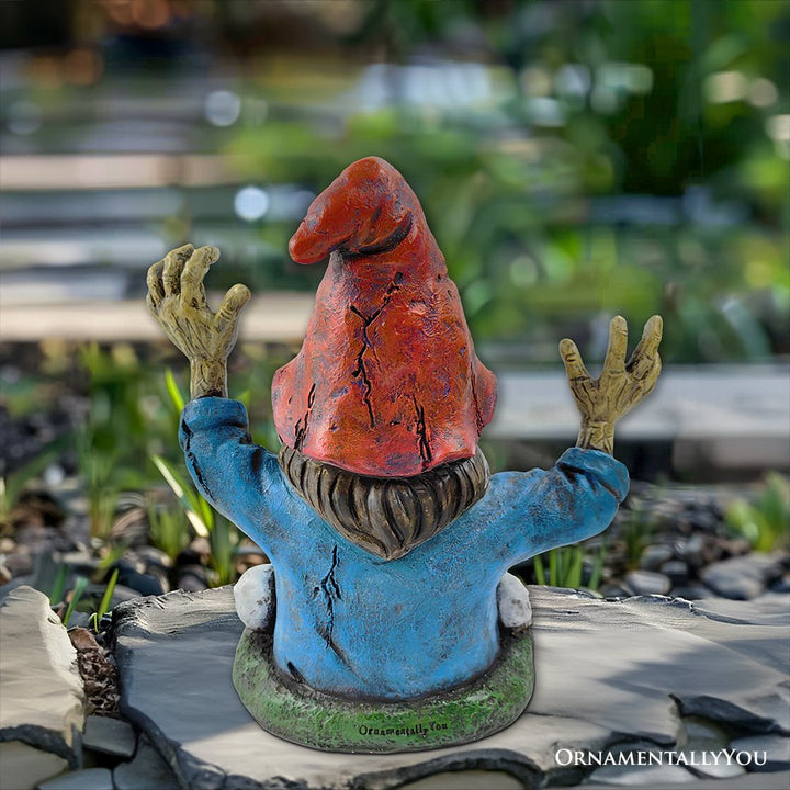 (Pre-Order) Zombie Gnome Garden Statue, 8" Outdoor Halloween Figurine Yard Decoration Resin Statues OrnamentallyYou
