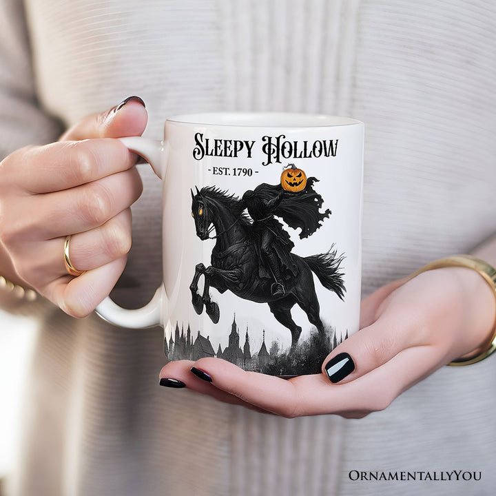 Headless Horseman Spooky Halloween Personalized Mug, The Legend of Sleepy Hollow Gift With Custom Name Personalized Ceramic Mug OrnamentallyYou