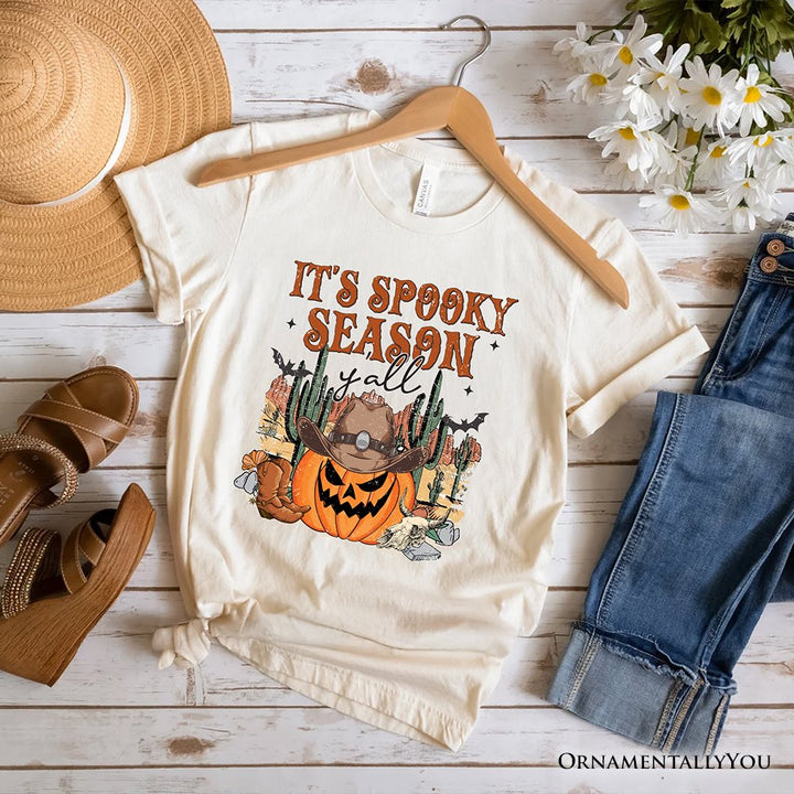 It's Spooky Season Y'all T-Shirt, Funny Western Halloween Tee for Pumpkin Cowboys T-Shirts OrnamentallyYou Natural XS