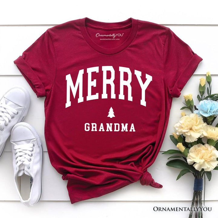 Merry Grandma Retro Christmas T-Shirt, Matching Family Holiday Tee T-Shirts OrnamentallyYou Cardinal XS
