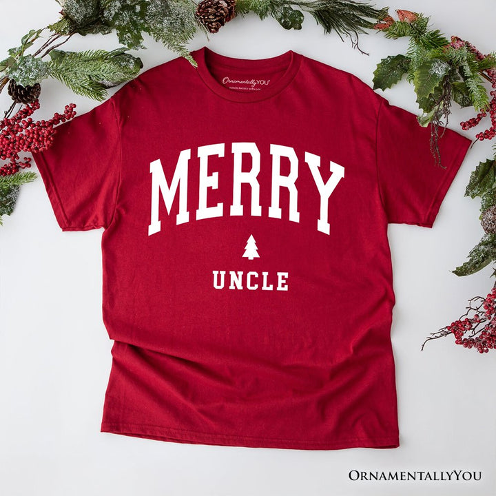 Merry Uncle Retro Christmas T-Shirt, Matching Family Holiday Tee T-Shirts OrnamentallyYou Cardinal XS