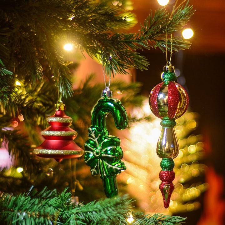 Christmas Sensation Mega Holiday Ornament Set, 108 Unique Baubles, Trees, Candycanes, and Snowflakes Ornament Bundle OrnamentallyYou