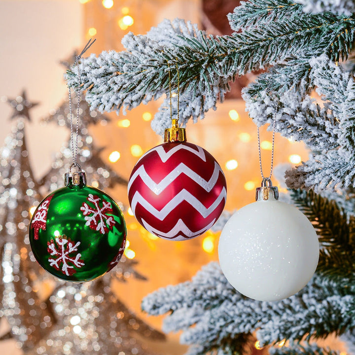Unique and Sparkling Christmas Bauble Set of 30, Holiday Tree Set Ornament Bundle OrnamentallyYou