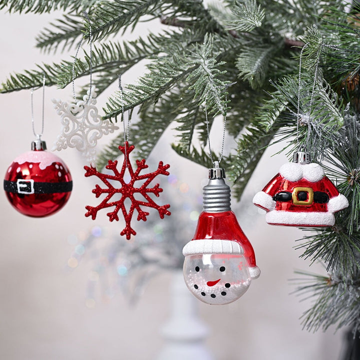 Super Santa Christmas Ornament Mega Bundle Set, Red and White Baubles, Snowman, Suit, Belt, and Snowflakes Ornament Bundle OrnamentallyYou